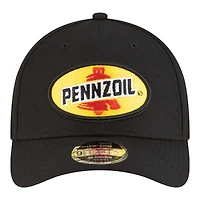Casquette ajustable New Era Joey Logano Pennzoil 9FORTY M-Crown noire pour homme