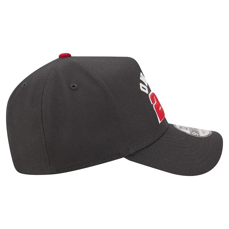 Men's New Era Black Joey Logano Upside-Down Chain Stitch A-Frame 9FORTY Adjustable Hat