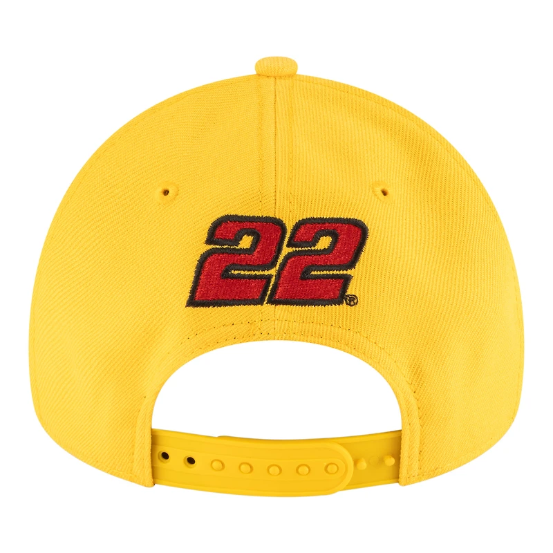 Men's New Era Gold NASCAR Joey Logano Pennzoil 9FORTY A-Frame Adjustable Hat