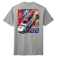 T-shirt patriotique Pennzoil gris chiné de l'équipe Penske Athletic pour hommes