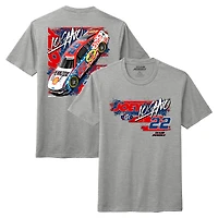 Men's Team Penske Athletic Heather Gray Joey Logano Pennzoil Patriotic T-Shirt