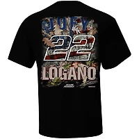 Men's Team Penske Black Joey Logano Patriotic Camo T-Shirt