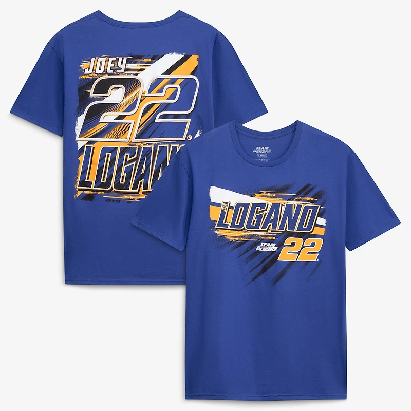 Men's Team Penske Blue Joey Logano #22 Crewneck T-Shirt