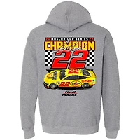 Men's Team Penske Gray Joey Logano 2024 NASCAR Cup Series Champion Pullover Hoodie