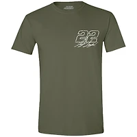 Men's Team Penske Green Joey Logano Flag T-Shirt