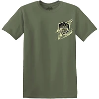 T-shirt de voiture militaire Joey Logano vert l'équipe Penske pour hommes