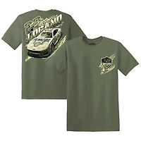 T-shirt de voiture militaire Joey Logano vert l'équipe Penske pour hommes