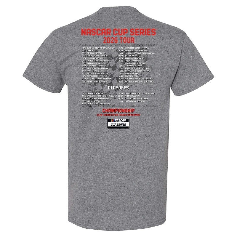 Men's Team Penske  Heather Charcoal Joey Logano 2026 NASCAR Schedule T-Shirt