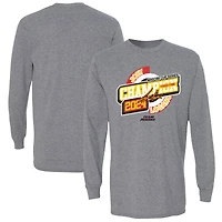 T-shirt à manches longues pour homme Team Penske Heather Charcoal Joey Logano, triple champion de la NASCAR Cup Series