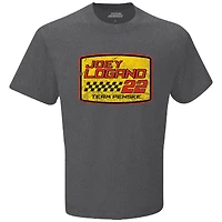 Men's Team Penske Heather Charcoal Joey Logano Vintage T-Shirt
