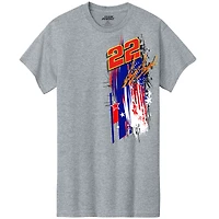 Men's Team Penske Heather Gray Joey Logano Shell-Pennzoil Car T-Shirt