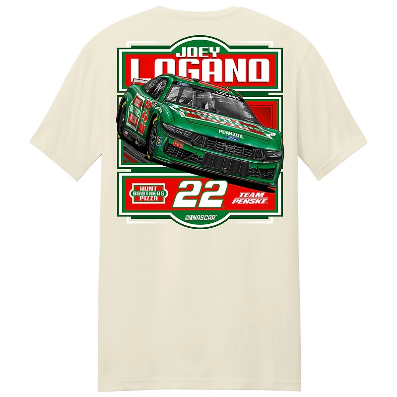 Men's Team Penske  Natural Joey Logano Hunt Brothers Pizza Car T-Shirt