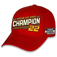 Casquette ajustable à gros numéro pour homme Team Penske Red Joey Logano 2024 NASCAR Cup Series Champion