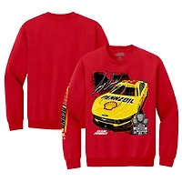 Sweat-shirt rouge pour homme de l'équipe Penske à l'effigie Joey Logano, triple champion la NASCAR Cup Series