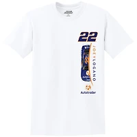 T-shirt blanc pour homme de l'équipe Penske, Joey Logano Autotrader