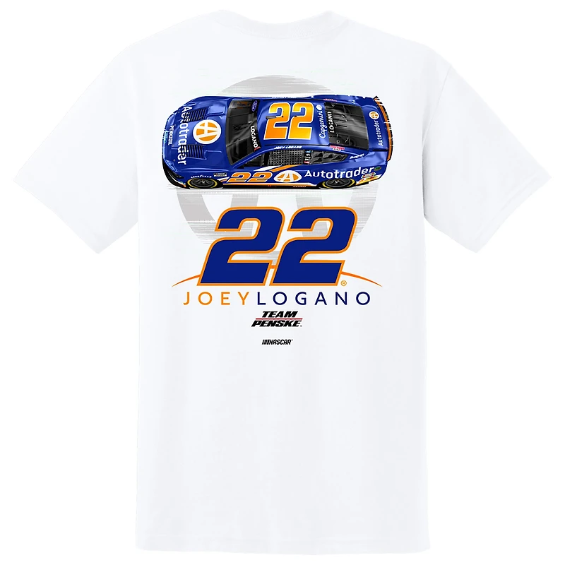 Men's Team Penske White Joey Logano Autotrader Car T-Shirt