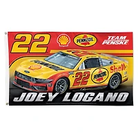 Drapeau de luxe simple face WinCraft Joey Logano 91 x 152 cm