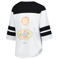 Women's Starter  White Joey Logano Grand Slam 3/4-Sleeve T-Shirt