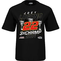 Youth Team Penske  Black Joey Logano Three-Time NASCAR Cup Series Champion Car T-Shirt