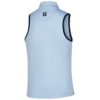 Polo sans manches demi-zippé bleu John Deere Classic Skyway pour fille FootJoy