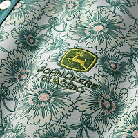 Polo Puma blanc John Deere Classic Pique Flower Fields pour homme