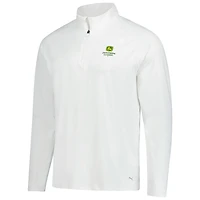 Pull à fermeture éclair quart de tour Puma John Deere Classic You-V blanc pour homme
