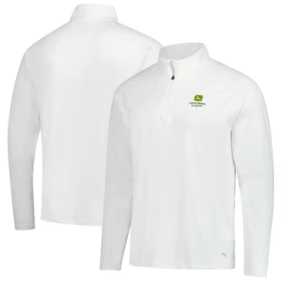 Men's Puma  White John Deere Classic You-V Quarter-Zip Pullover