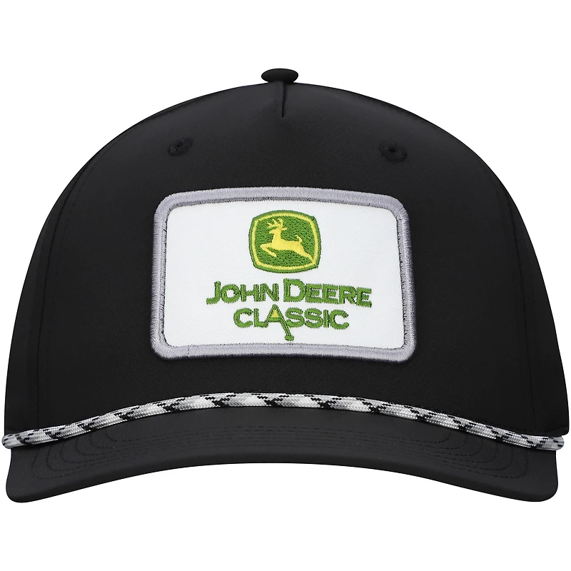Chapeau réglable noir John Deere Classic Alto Rope AeroSphere pour hommes