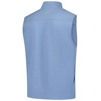 Gilet en tricot ottoman classique bleu FootJoy John Deere pour homme, entièrement zippé