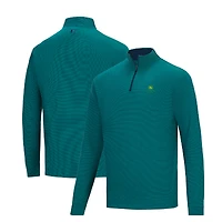 Pull FootJoy vert John Deere Classic Ottoman à rayures, en maille, col zippé.