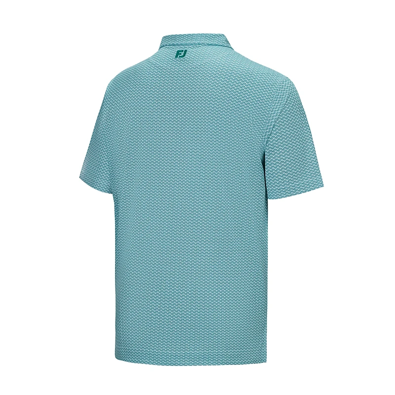 Men's FootJoy Green John Deere Classic ProDry Scallop Geo Pique Polo