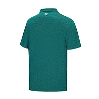 Men's FootJoy  Green John Deere Classic ProDry Wingtip Floral Lisle Polo