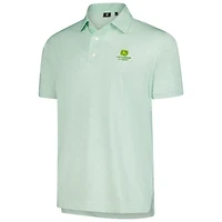 Men's FootJoy Light Green John Deere Classic Speckle Print Lisle Polo