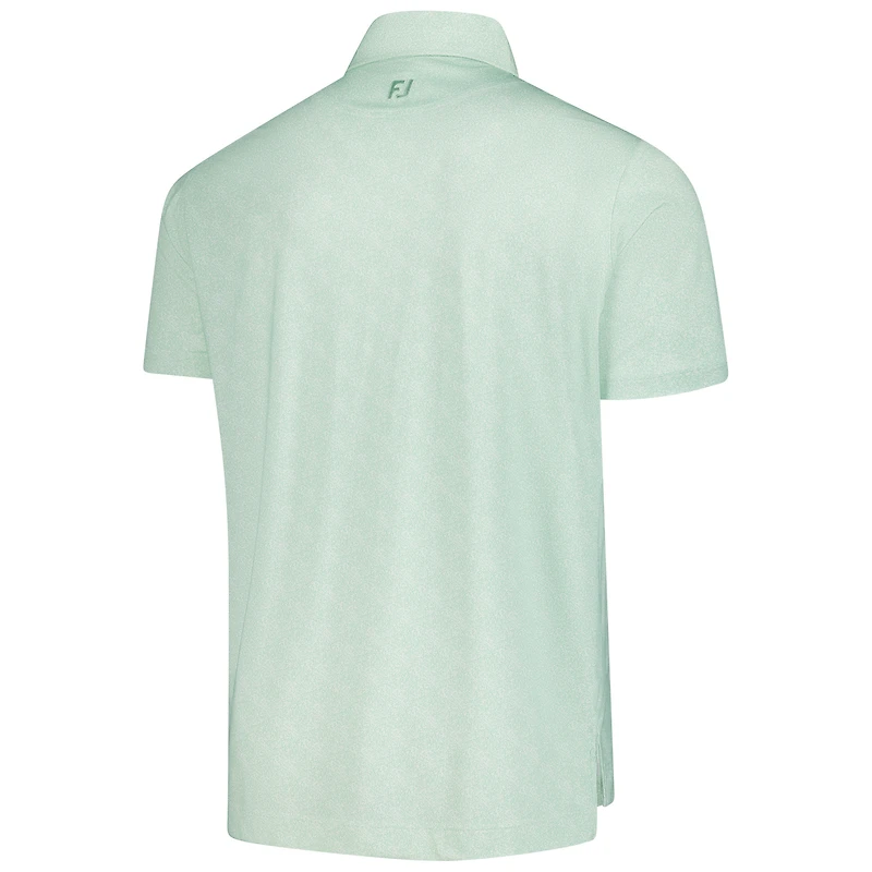 Men's FootJoy Light Green John Deere Classic Speckle Print Lisle Polo