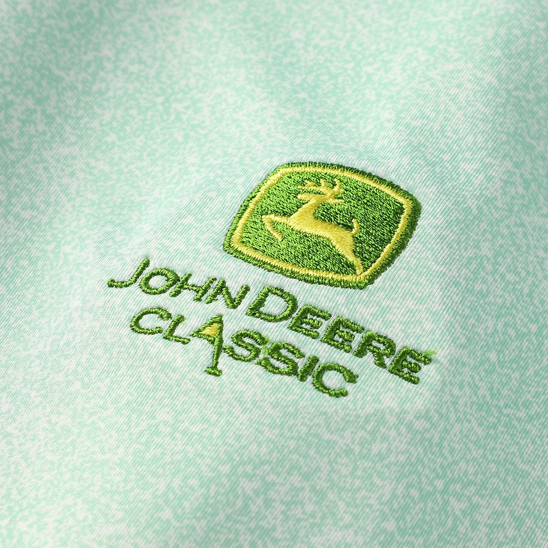 Polo FootJoy vert clair John Deere Classic Speckle Print Lisle pour homme