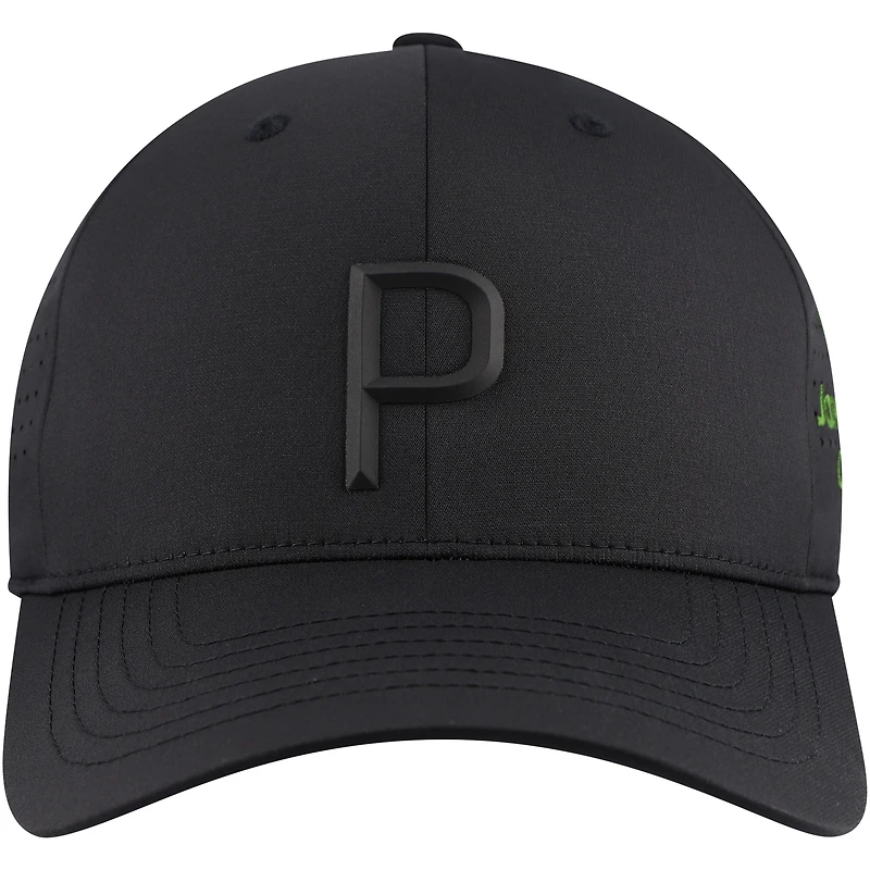 Men's Puma Black John Deere Classic Tech Flexfit Adjustable Hat