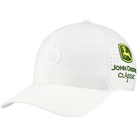 Casquette réglable Puma John Deere Classic Tech Flexfit blanche pour hommes