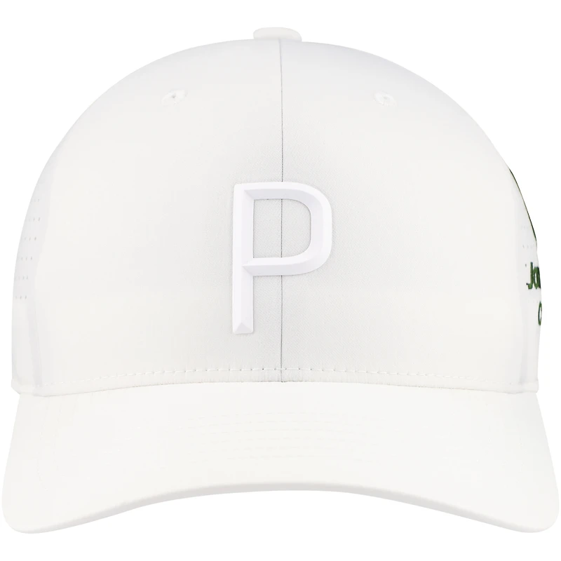Casquette réglable Puma John Deere Classic Tech Flexfit blanche pour hommes