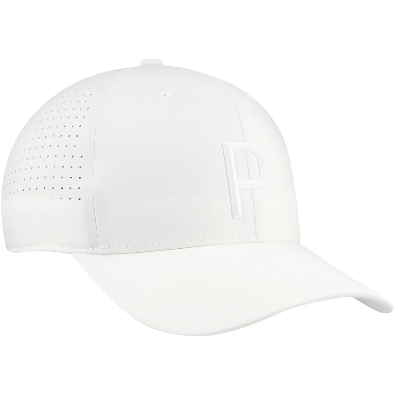 Casquette réglable Puma John Deere Classic Tech Flexfit blanche pour hommes