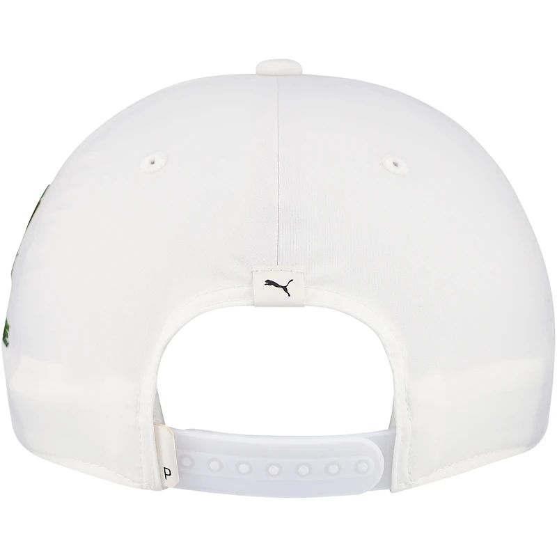 Casquette réglable Puma John Deere Classic Tech Flexfit blanche pour hommes