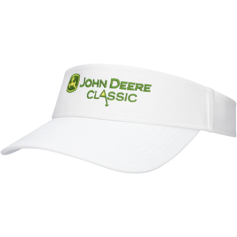 Unisex Ahead White John Deere Classic Cirrus Adjustable Visor