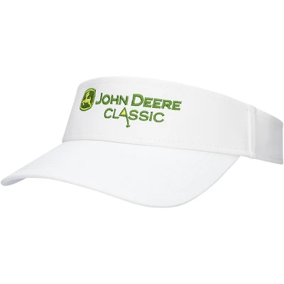 Unisex Ahead White John Deere Classic Cirrus Adjustable Visor