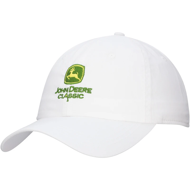 Unisex Ahead White John Deere Classic Shawmut Adjustable Hat