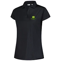 Polo à manches courtes imprimé classique John Deere noir FootJoy pour femme
