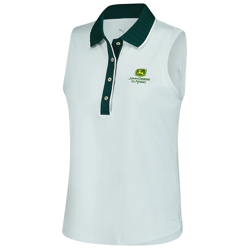 Polo sans manches Puma John Deere Classic CLOUDSPUN Bridges vert clair pour femme