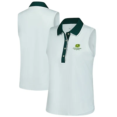 Women's Puma  Light Green John Deere Classic CLOUDSPUN Bridges Sleeveless Polo
