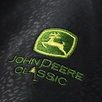 Women's FootJoy Black John Deere Classic Embossed Quarter-Zip Pullover