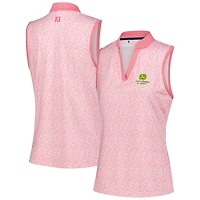 Polo sans manches imprimé John Deere Classic ProDry rose FootJoy pour femme