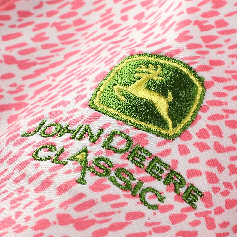 Polo sans manches imprimé John Deere Classic ProDry rose FootJoy pour femme
