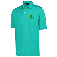 Polo John Deere Classic FootJoy ProDry en fil d'Écosse à pois vert ton sur pour jeune